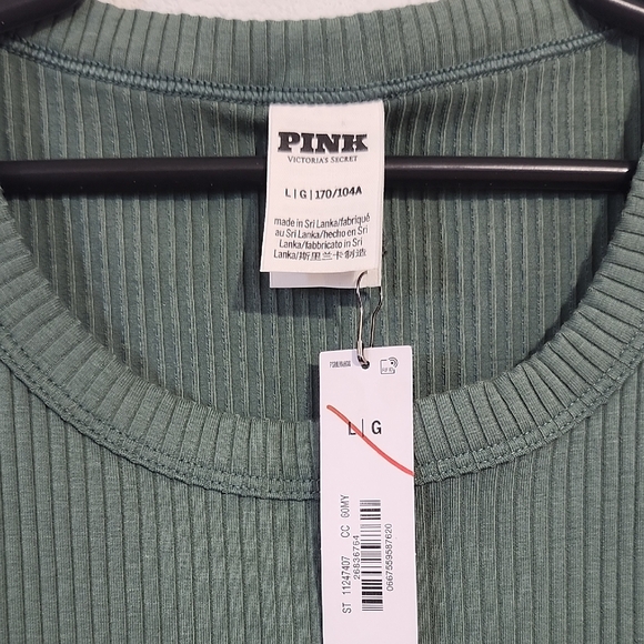 PINK Victoria's Secret Green Ribbed Mini Dress - Picture 4 of 10